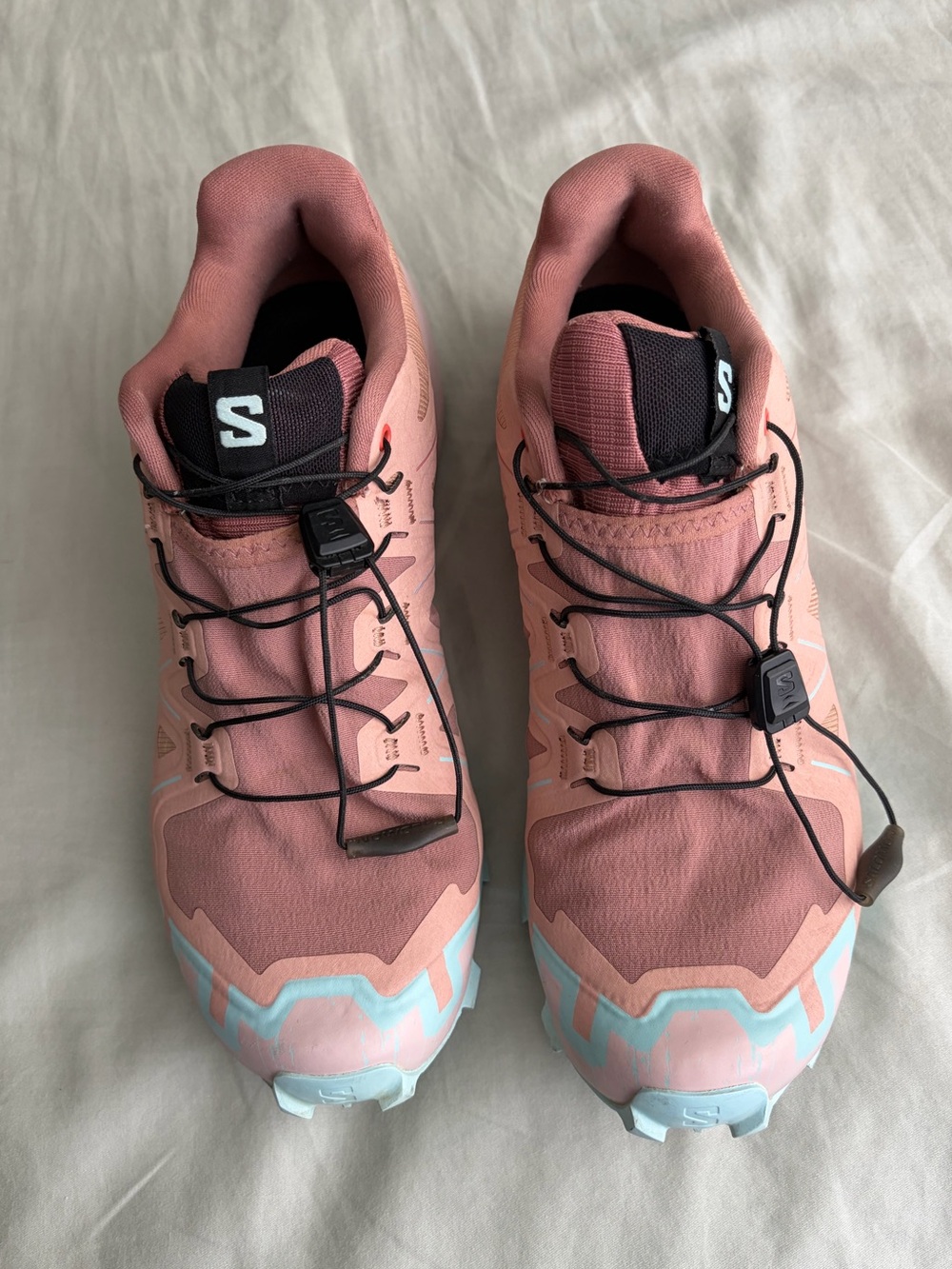 Salomon Speedcross 6 trail running shoes pink and blue women’s size 8 - Picture 3 of 5